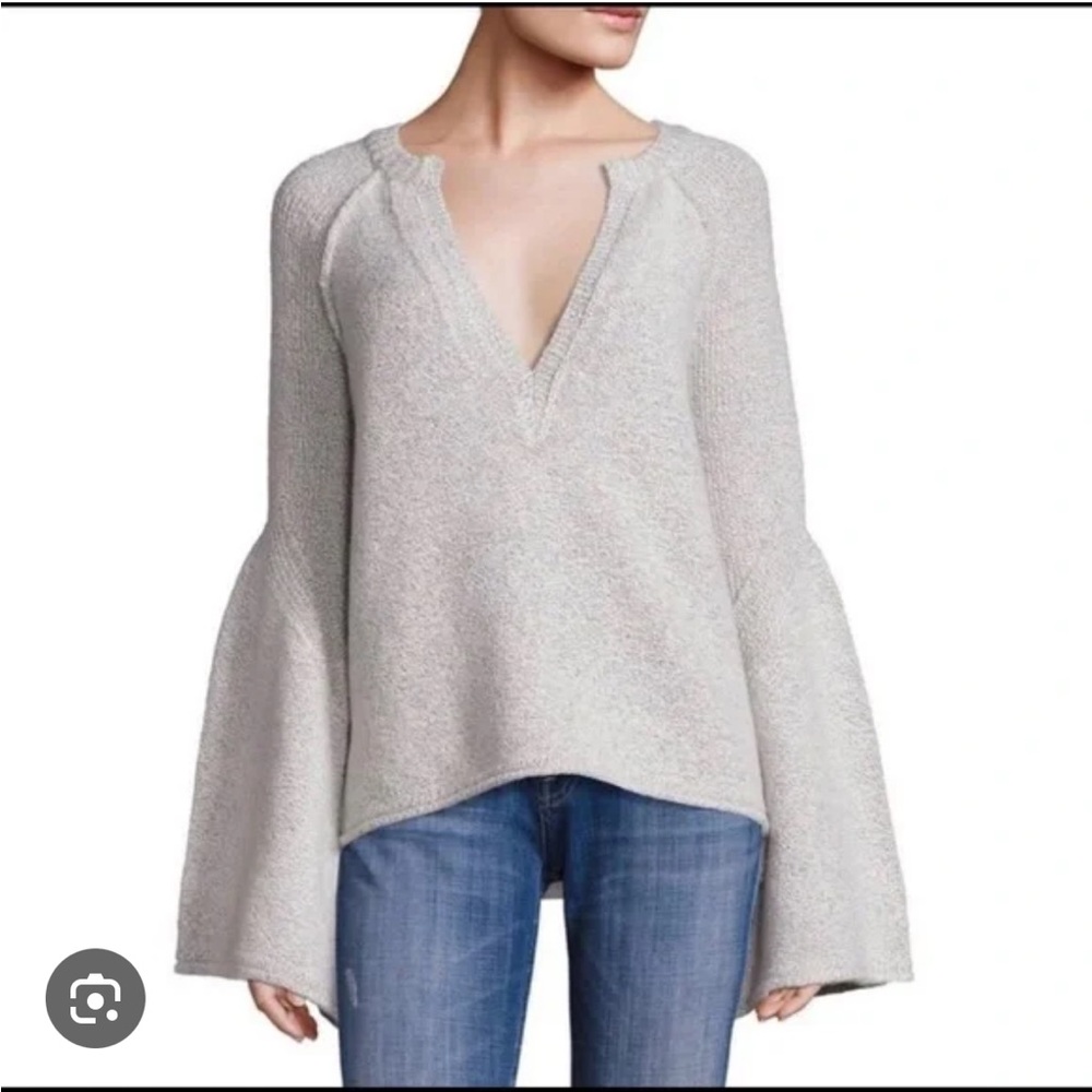 Free people lovely lines bell sleeve sweater